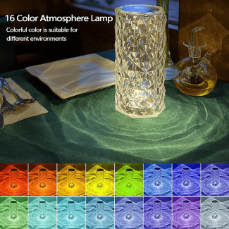 Diamond Crystal Table Lamp with Remote, 16 Colors & Touch Control Price in Pakistan | LAPTAB