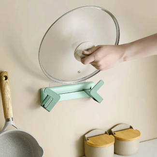 2 pcs Wall-Mounted Pot Lid Holder with Self-Adhesive Hooks for Space Saving Price in Pakistan | LAPTAB