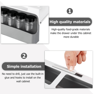 Wall-Mounted 180? Rotatable Kitchen Spice Rack for 7 Jars, Easy Install Price in Pakistan | LAPTAB