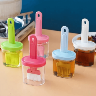 Oil Brush Jar - Non-Toxic Silicone Brush for Even Oil Application Price in Pakistan | LAPTAB