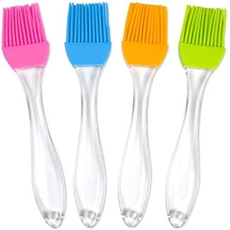 4 Set of BPA-Free Silicone Oil Brushes for Cooking and Baking