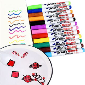Magic Marker 12-Piece Set with Spoon for Creative Doodling and Fun Price in Pakistan | LAPTAB