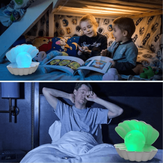 RGB 8-Color Changing Pearl Shell Mood Lamp for Relaxation and Decor Price in Pakistan | LAPTAB