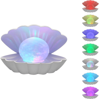 RGB 8 Colors Changing Pearl Shell Mood Lamps