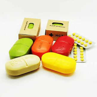 Medicine Storage Box Pack of 2 with 6 Compartments for Daily Use Price in Pakistan | LAPTAB