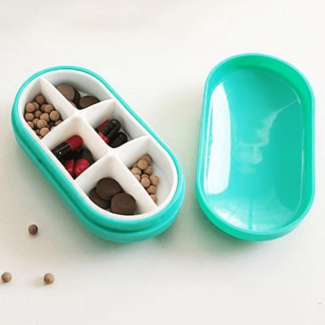 Medicine Storage Box Pack of 2 with 6 Compartments for Daily Use Price in Pakistan | LAPTAB