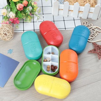Medicine Storage Box Pack of 2 with 6 Compartments for Daily Use Price in Pakistan | LAPTAB