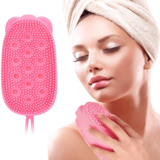 Silicone Shower Sponge Body Scrubber for All Skin Types and Massage Use Price in Pakistan | LAPTAB