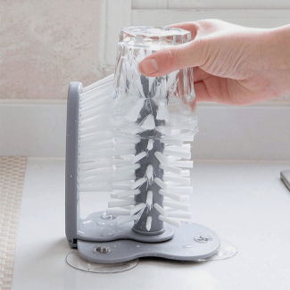 Glass Brush Cleaner with Suction Base for Delicate Cup and Glass Care Price in Pakistan | LAPTAB
