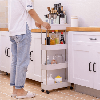 4 Layer Plastic Kitchen Storage Trolley with Wheels for Home and Office Price in Pakistan | LAPTAB