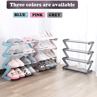 Simplicity Z-Shaped 4-Tier Shoe Rack for Small Spaces and Easy Assembly Price in Pakistan | LAPTAB