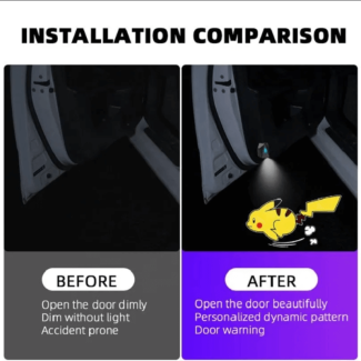 Wireless Dynamic 3D Animated Door HD Lights - Pack of Two, Rechargeable Price in Pakistan | LAPTAB