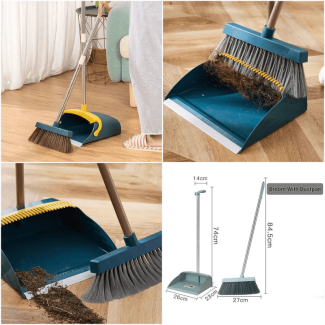 Attachable Broom with Dustpan - Washable Microfiber Head for Allergy Relief Price in Pakistan | LAPTAB