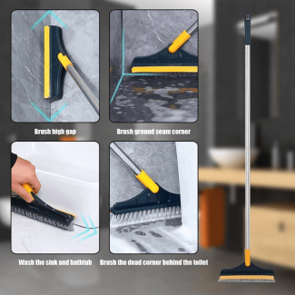 V-Shaped Bristles Floor Scrub Cleaning Brush with Dual Heads and Rotation Price in Pakistan | LAPTAB