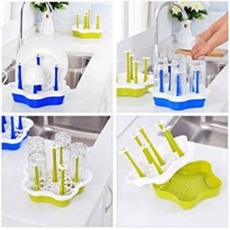 Glass Cup Holder Drying Rack Stand for Kitchen Storage - 7 Arms Design Price in Pakistan | LAPTAB