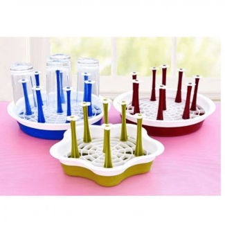 Glass Cup Holder Drying Rack Stand for Kitchen Storage - 7 Arms Design Price in Pakistan | LAPTAB