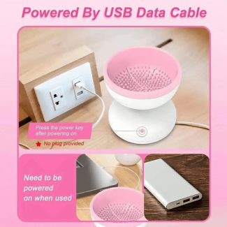 Electric Makeup Brush Cleaner with Silicone Bowl for 1-8 Brushes Price in Pakistan | LAPTAB