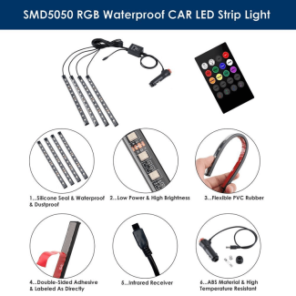 Multicolor Music Car Strip Light for Interior Atmosphere Enhancement Price in Pakistan | LAPTAB