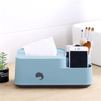 Creative Multifunctional Tissue Box and Desktop Organizer for Home or Office