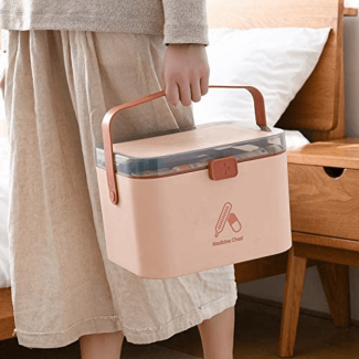 Portable Large First Aid Box - 2-Layer Organizer for Home and Office Price in Pakistan | LAPTAB