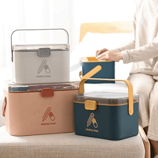 Portable Large First Aid Box - 2-Layer Organizer for Home and Office Price in Pakistan | LAPTAB