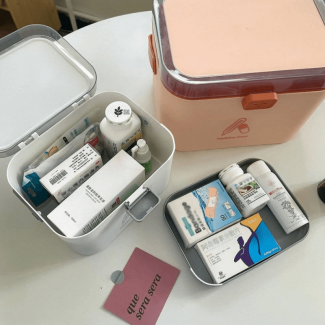 Portable Large First Aid Box - 2-Layer Organizer for Home and Office Price in Pakistan | LAPTAB