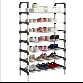 7 Layer Steel Shoe Rack Organizer - Durable, Waterproof, Space-Saving Design Price in Pakistan | LAPTAB