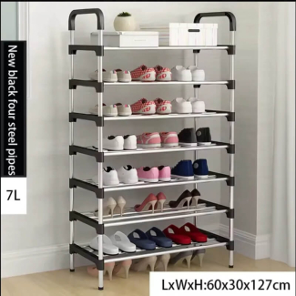 7 Layer Steel Shoe Rack Organizer - Durable, Waterproof, Space-Saving Design Price in Pakistan | LAPTAB