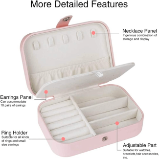Medium Size Leather Jewelry Organizer with 2 Layers and Sturdy Lock Price in Pakistan | LAPTAB