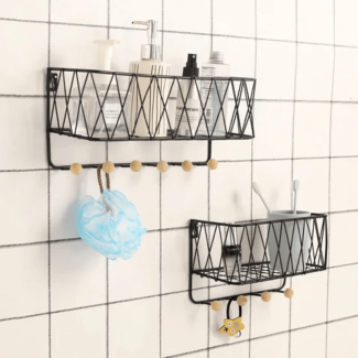 CRISS-CROSS WALL UTILITY SHELF - Stylish Solid Pine Wood & Iron Organizer Price in Pakistan | LAPTAB