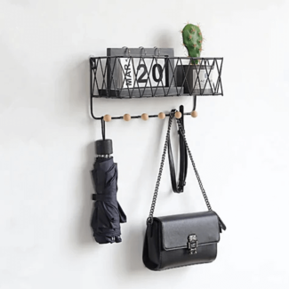 CRISS-CROSS WALL UTILITY SHELF - Stylish Solid Pine Wood & Iron Organizer Price in Pakistan | LAPTAB