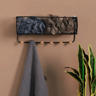 CRISS-CROSS WALL UTILITY SHELF - Stylish Solid Pine Wood & Iron Organizer Price in Pakistan | LAPTAB