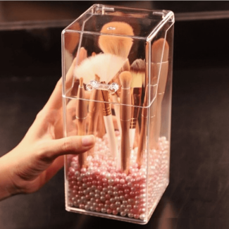 Acrylic Pearl Brush Holder