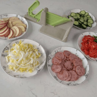 Hand Push Vegetable Cutter with Stainless Steel Blades, BPA-Free Plastic Price in Pakistan | LAPTAB