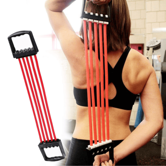 Multi-Function 5 Rubber Tubes Chest Expander for Upper Body Training Price in Pakistan | LAPTAB