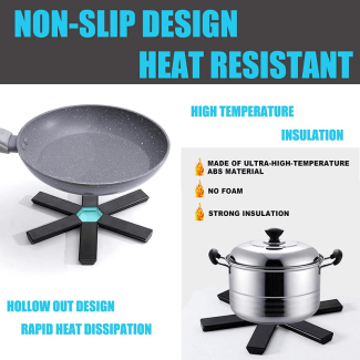 3-Piece Folding Trivet Mat, Heat Resistant Pot Holder for Kitchen Use Price in Pakistan | LAPTAB