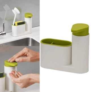 Sink Base Sink Tidy Set with Easy-Press Soap Pump and Storage Solution