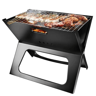Instant Foldable Notebook BBQ Grill - Compact, Lightweight, Easy to Store