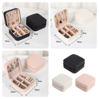 Mini Leather Jewelry Organizer - Compact 2-Layer Storage Box for Travel Price in Pakistan | LAPTAB