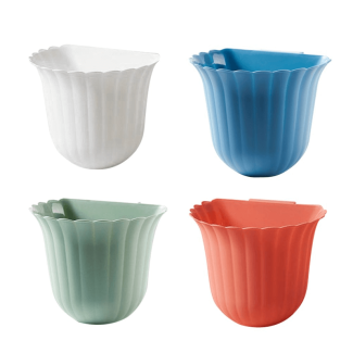 2 pcs Wall-Mounted Flower Shape Plastic Trash Can for Kitchen and Bathroom Price in Pakistan | LAPTAB