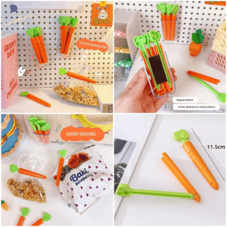 Cute Carrot Shape Food Bag Sealing Clips - Pack of 15 for Freshness Price in Pakistan | LAPTAB