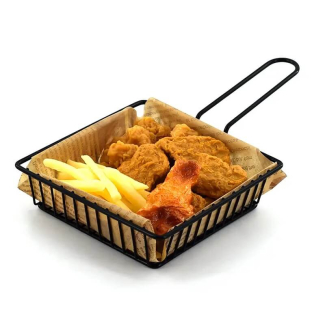 Big Square Fries Bucket - Durable Iron Serving Container for Appetizers Price in Pakistan | LAPTAB