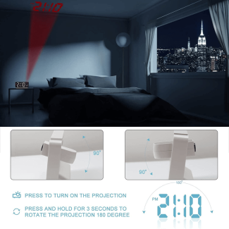 LED Digital Projection Alarm Clock with Temperature Display and Dual Alarm Price in Pakistan | LAPTAB