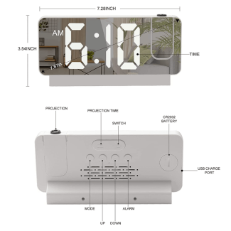 LED Digital Projection Alarm Clock with Temperature Display and Dual Alarm Price in Pakistan | LAPTAB