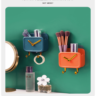 Clock Style Multi-Purpose Mobile Holder - Wall Mounted Storage Solution Price in Pakistan | LAPTAB