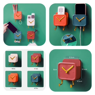 Clock Style Multi-Purpose Mobile Holder - Wall Mounted Storage Solution Price in Pakistan | LAPTAB