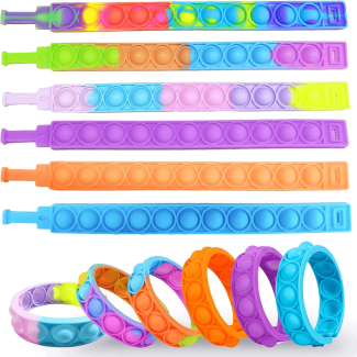 Popit Bands Pack of 10 - Durable Flexible Silicone Wristbands Price in Pakistan | LAPTAB