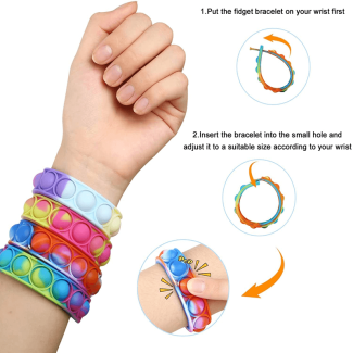 Popit Bands Pack of 10 - Durable Flexible Silicone Wristbands Price in Pakistan | LAPTAB