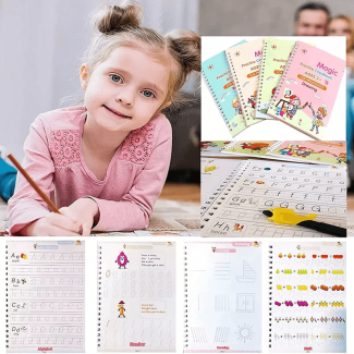 Sank Magic Practice Calligraphy Set - 4 Workbooks with Reusable Pen Price in Pakistan | LAPTAB
