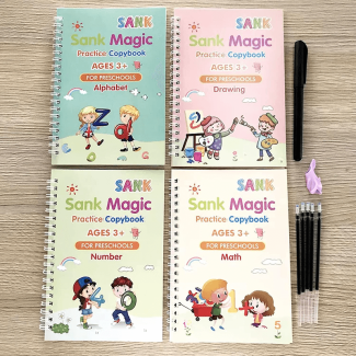 Sank Magic Practice Calligraphy Set - 4 Workbooks with Reusable Pen Price in Pakistan | LAPTAB